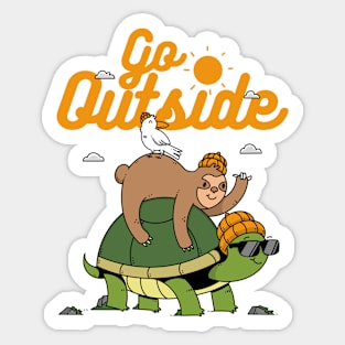 Go Outside, Explore The World Sticker